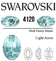 4120 Swarovski Crystal Light Azore 18x13mm Oval Fancy Rhinestones 1 Piece