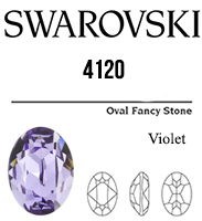 4120 Swarovski Crystal Violet 18x13mm Oval Fancy Rhinestones 1 Piece