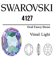 4127 Swarovski Crystal 30x22mm Vitrail Light Oval Fancy Rhinestone 1 Piece