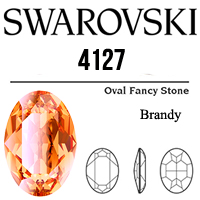 4127 Swarovski Crystal 30x22mm Brandy Oval Fancy Rhinestone 1 Piece