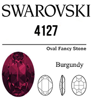4127 Swarovski Crystal 30x22mm Burgundy Oval Fancy Rhinestone 1 Piece