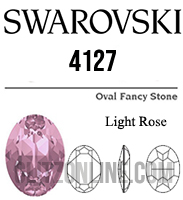 4127 Swarovski Crystal 30x22mm Light Rose Oval Fancy Rhinestone 1 Piece