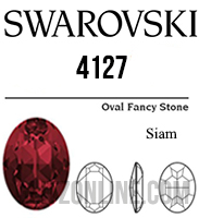 4127 Swarovski Crystal 30x22mm Siam Oval Fancy Rhinestone 1 Piece