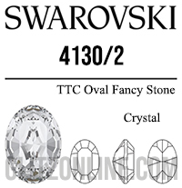 4130/2 Swarovski Crystal 7x5mm Oval Fancy Rhinestones 1 Dozen