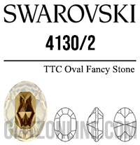 4130/2 Swarovski Crystal 10x8mm Light Colorado Topaz Oval Fancy Rhinestones 1 Dozen