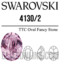 4130/2 Swarovski Crystal 6x4mm Light Amethyst Oval Fancy Rhinestones 1 Dozen