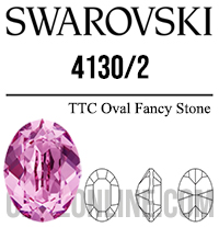 4130/2 Swarovski Crystal 8x6mm Rose Oval Fancy Rhinestones Factory Pack 30 Dozen