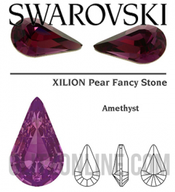 4300/2 Swarovski Crystal Amethyst TC 8x4.8mm Teardrop Fancy Stones 1 Dozen