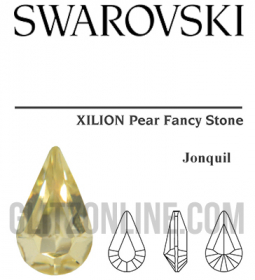 4300/2 Swarovski Crystal Jonquil Yellow TC 8x4.8mm Teardrop Fancy Stones 1 Dozen