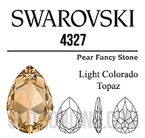 4327 Swarovski Crystal Light Colorado Topaz 40x27mm Pear Fancy Stone 1 Piece