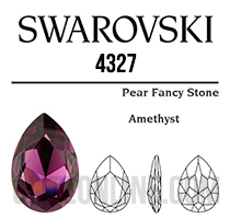4327 Swarovski Crystal Amethyst 30x20mm Pear Fancy Stone 1 Piece