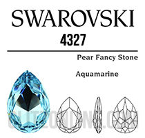 4327 Swarovski Crystal Aquamarine 40x27mm Pear Fancy Stone 1 Piece