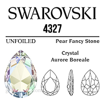 4327 Swarovski Crystal AB UNFOILED 30x20mm Pear Fancy Stone 1 Piece