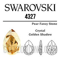 4327 Swarovski Crystal Golden Shadow 30x20mm Pear Fancy Stone 1 Piece
