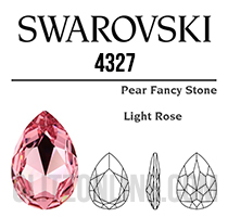 4327 Swarovski Crystal Light Rose Pink 30x20mm Pear Fancy Stone Factory Pack 24 Pieces