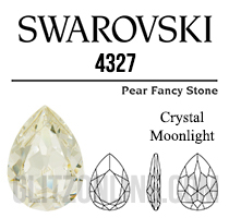 4327 Swarovski Crystal Moonlight 30x20mm Pear Fancy Stone 1 Piece