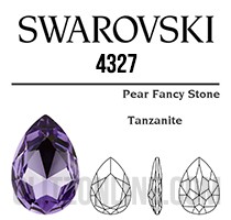 4327 Swarovski Crystal Tanzanite Purple 30x20mm Pear Fancy Stone 1 Piece