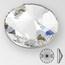 Preciosa Crystal 10mm Flatback Sew-On Rivoli Rhinestones 1 Dozen