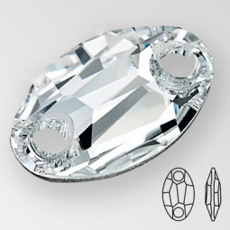 Preciosa Crystal 16x11mm Flatback Sew-On Oval Rhinestones 1 Dozen