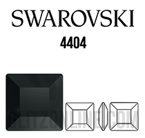 4404 Swarovski Crystal 6mm Jet Black Square 3D Rhinestone 1 Dozen