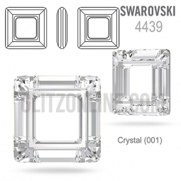 4439 Swarovski Crystal 14mm Square Ring 1 Piece