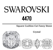 4470 Swarovski Crystal 8mm Cushion Back Square Fancy Rhinestones 1 Piece
