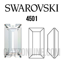 4501 Swarovski Crystal 4x2mm Baguette Pointed Back Fancy Rhinestones 1 Dozen