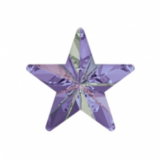 4745 Swarovski Crystal Vitrail Light Lavender AB Rhinestone Star 1 Piece 10mm