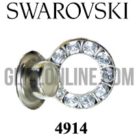 4914 Swarovski Crystal & Silver 13mm Rhinestone Eyelets 2 Pieces