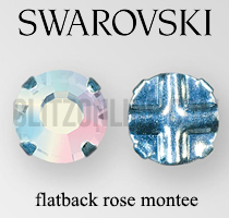 4930 Swarovski Crystal AB 12ss Rose Montee Flatback Sew-On Rhinestones 1 Dozen