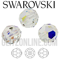 5000 Swarovski Crystal AB 4mm Round Beads 6 Pieces