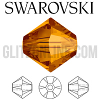 5328 Swarovski Crystal Copper Bicone 4mm Beads 1 Dozen