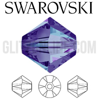 5328 Swarovski Crystal Heliotrope Bicone 3mm Beads 6 Dozen