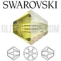 5301 Swarovski Crystal Jonquil AB Bicone 6mm Beads 1 Dozen
