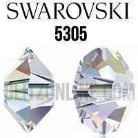 5305 Swarovski Crystal AB 5mm Rondelle Spacer Beads 6 Pieces