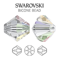 5301 Swarovski Crystal AB Bicone 10mm Bead 1 Dozen