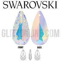 6100 Swarovski Crystal AB 24x12mm Teardrop Pendant 1 Piece