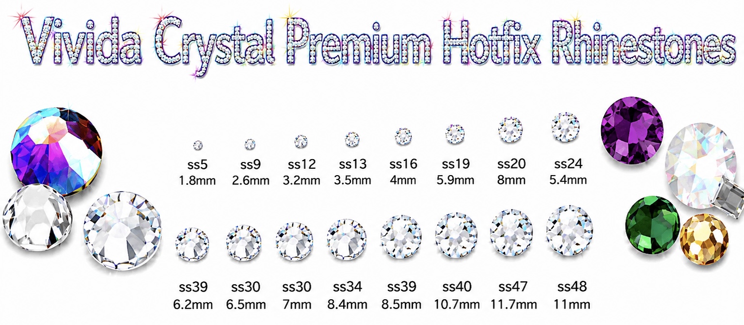 Vivida Crystal Hotfix Flatback Rhinestones