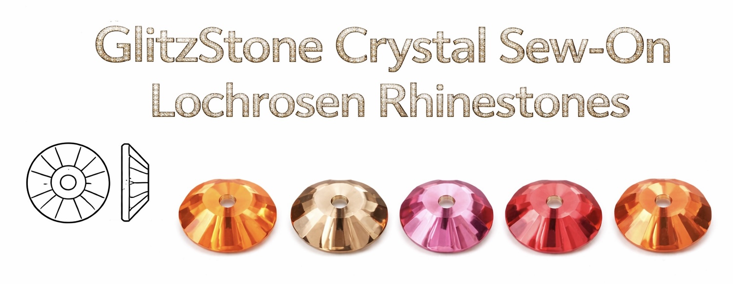 GlitzStone Crystal Sew-On Lochrosen Rhinestones