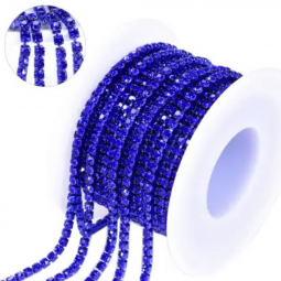 6ss Cobalt Blue Rhinestone Cup Chain 1 Yard