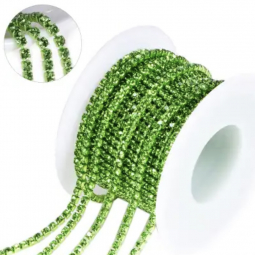 6ss Light Green Rhinestone Cup Chain 1 Yard