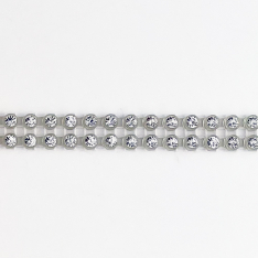 Preciosa 2-Row Crystal Rhinestone Clear Plastic Banding 12ss