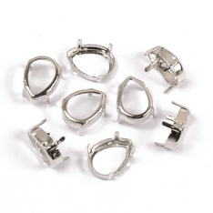 Silver Drop 20x30mm Jewelry Setting