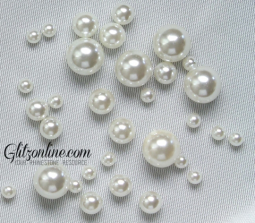 Japanese Luster White Dyeable Glass Faux Solid Pearl 8mm 1 Dozen | GlitzOnline