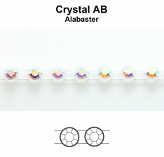 Preciosa Crystal AB Rhinestones Alabaster (clear) Plastic Banding 13ss
