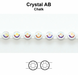 Preciosa Crystal AB Rhinestone White Plastic Banding 8ss/17pp