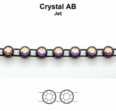 Preciosa Crystal AB Rhinestones Black Plastic Banding 13ss