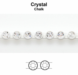 Preciosa Crystal Rhinestone White Plastic Banding 8ss/17pp