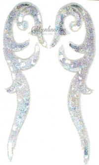 4016 Sequin Applique Angel Wings