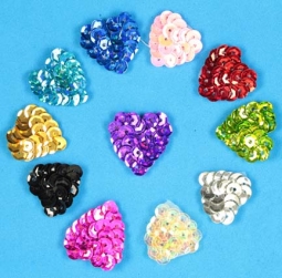 4033 Sequin Applique Hearts